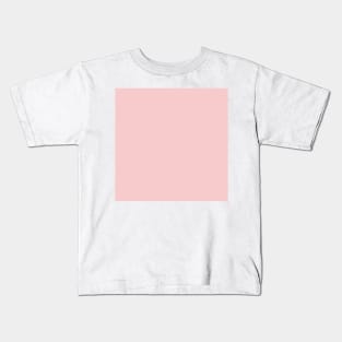 Solid Blush Light Pink Monochrome Minimal Design Kids T-Shirt